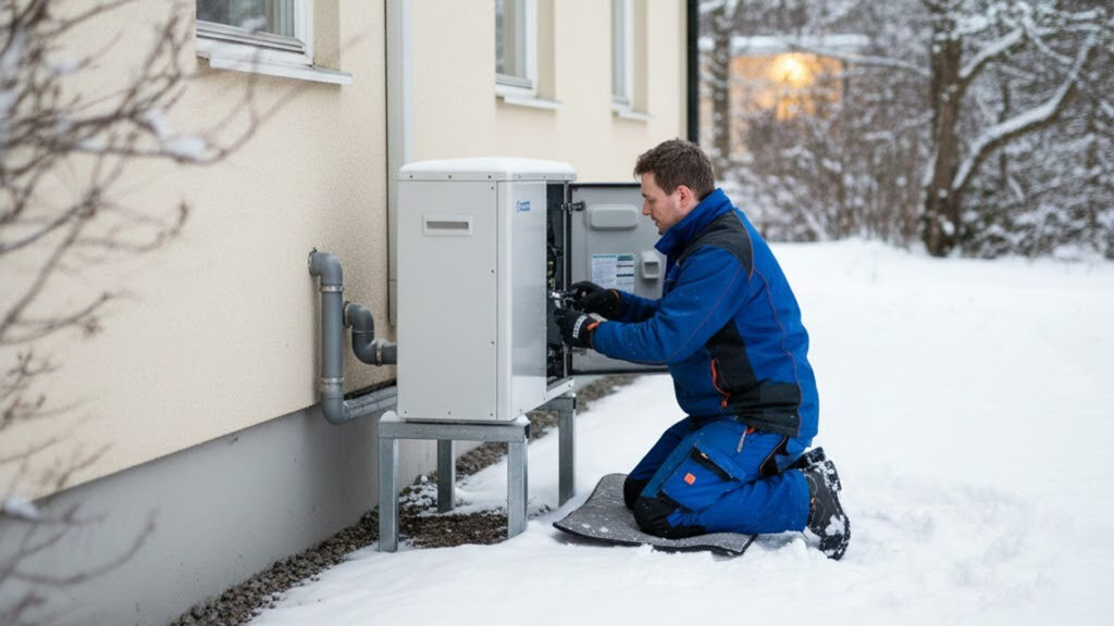 Värmepump och vinterväder – vanliga problem och hur du undviker dem luft vatten varmepump service vinter stockholm