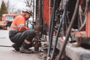 Bergvärme i Stockholm borrning av energibrunn vid villa i Bromma