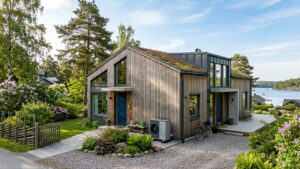 Villans energibehov i modern villa på Lidingö med energieffektivt värmesystem